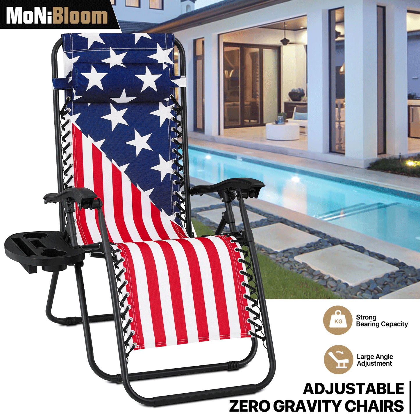 Patriotic Zero Gravity Chair - Great For Reiki