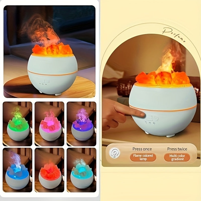 Salt Stone Colorful Flame Air Humidifier Essential Oils Diffuser