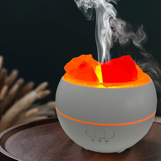 Salt Stone Colorful Flame Air Humidifier Essential Oils Diffuser