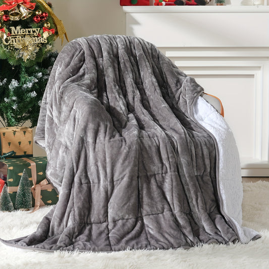 Cozy Shearling Weighted Anxiety Blanket - Multiple Colors/Sizes