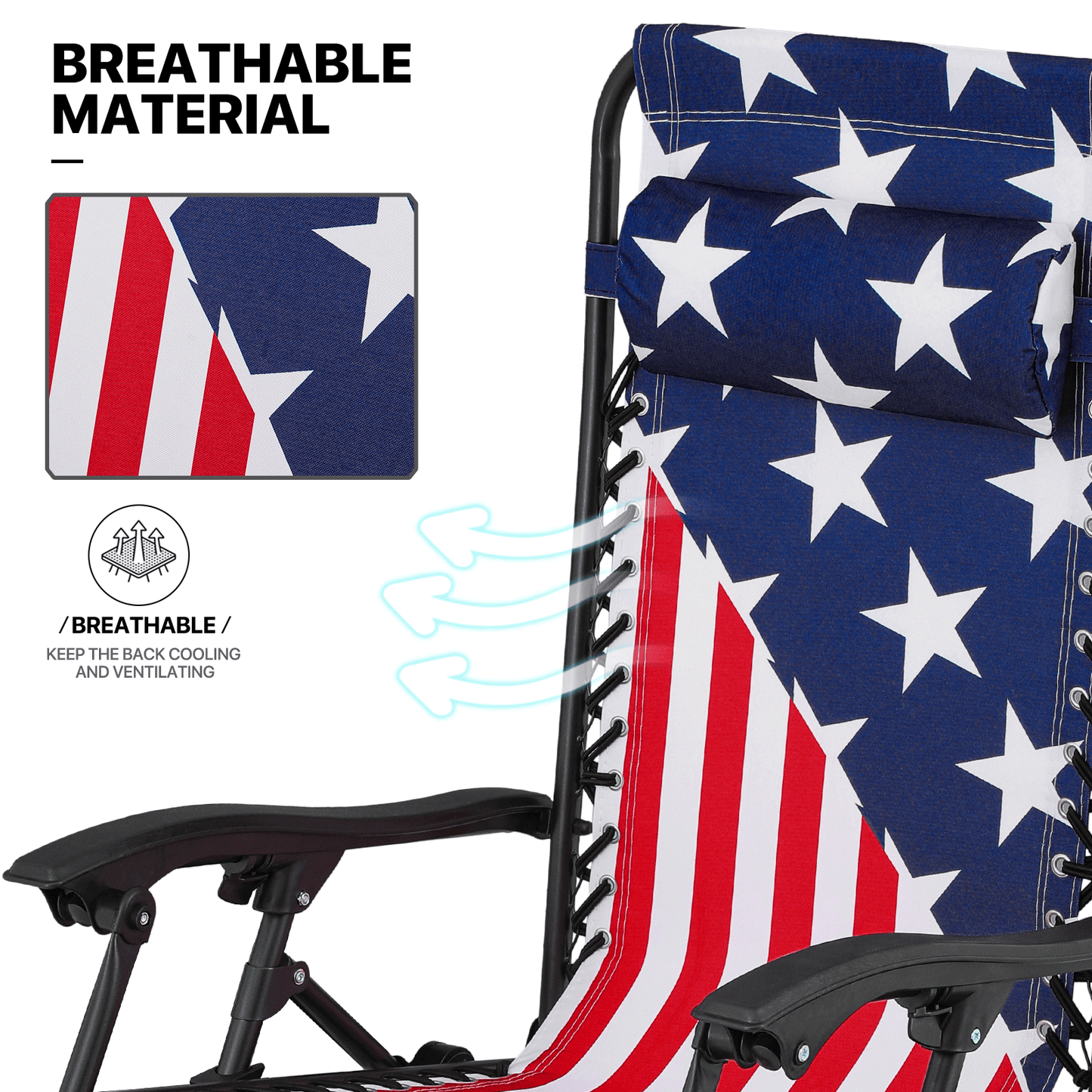 Patriotic Zero Gravity Chair - Great For Reiki