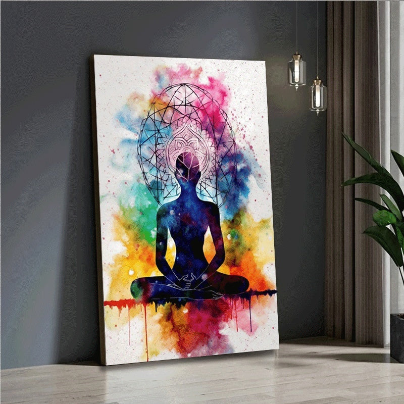 Canvas Chakra Yoga Meditation Poster Print Wall Art