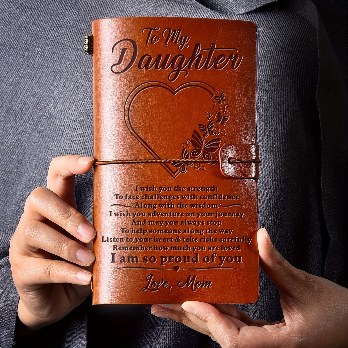 Family  Leather Journal Gift for Daughter or Mother