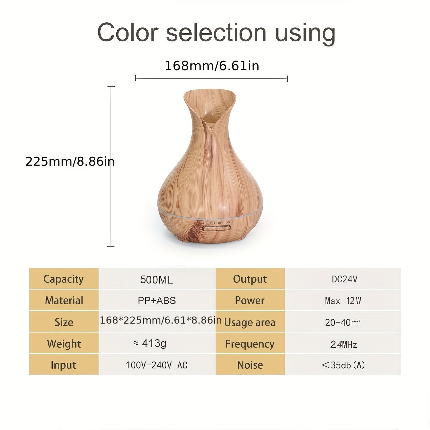 Large Essential Oil Diffuser w/ 10 Essential Oils Set