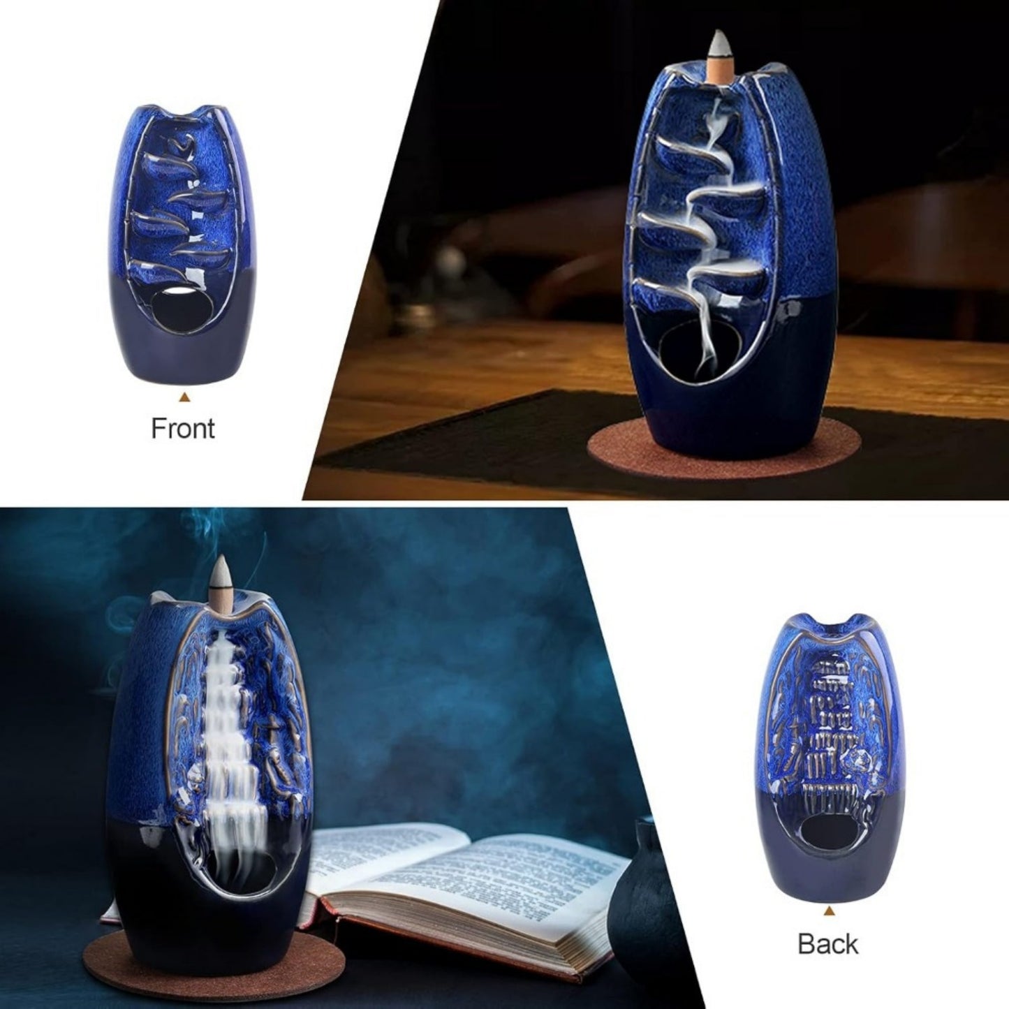 Waterfall Ceramic Incense Burner