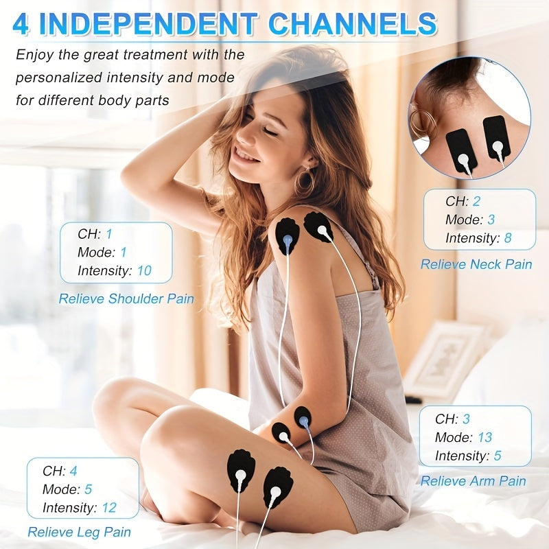 Four-Channel Low-Frequency TENS EMS Physical Therapy Device