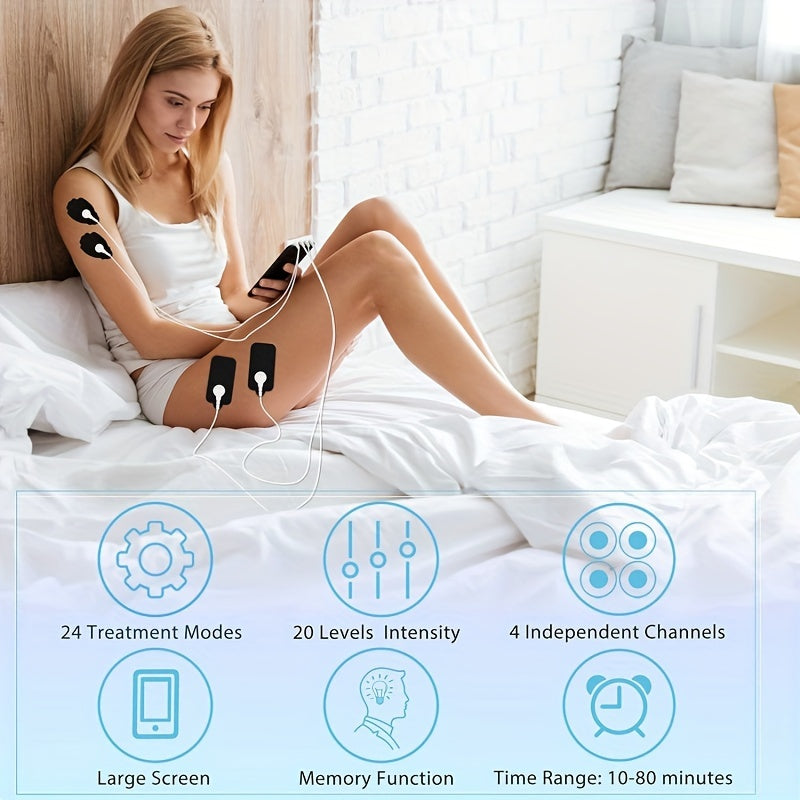 Four-Channel Low-Frequency TENS EMS Physical Therapy Device