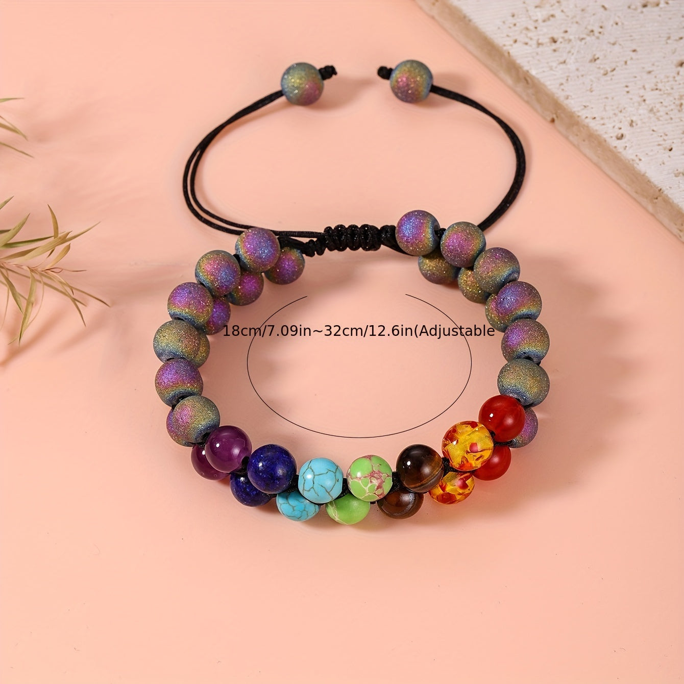 6pcs Double Row Bead Chakra Bracelets